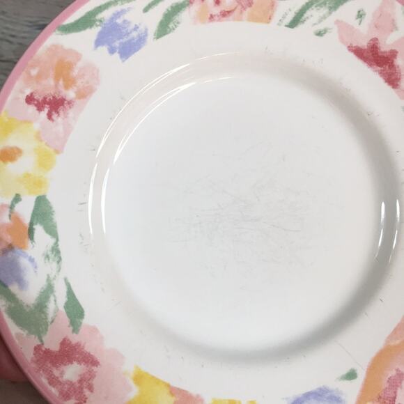 Set of 4 Vintage‎ Newcor Monet's Garden Flat Tea/Coffee Cups and Saucers - Picture 9 of 11